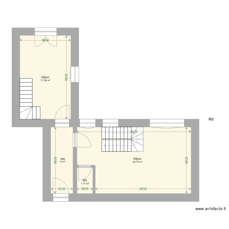 R0apres 02 et terrain. Plan de 0 pièce et 0 m2