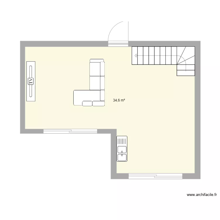 maison montagne. Plan de 