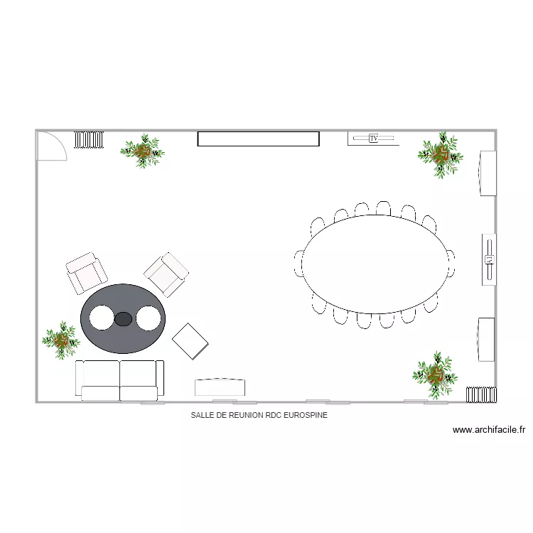 salle de r&eacute;union plan 2. Plan de 