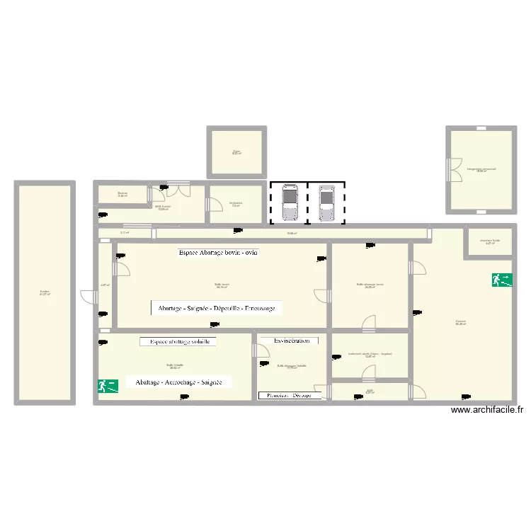 Abattoir. Plan de 