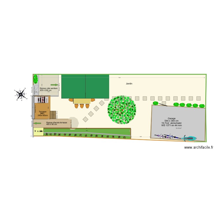 Jardin 05 BBC. Plan de 0 pièce et 0 m2