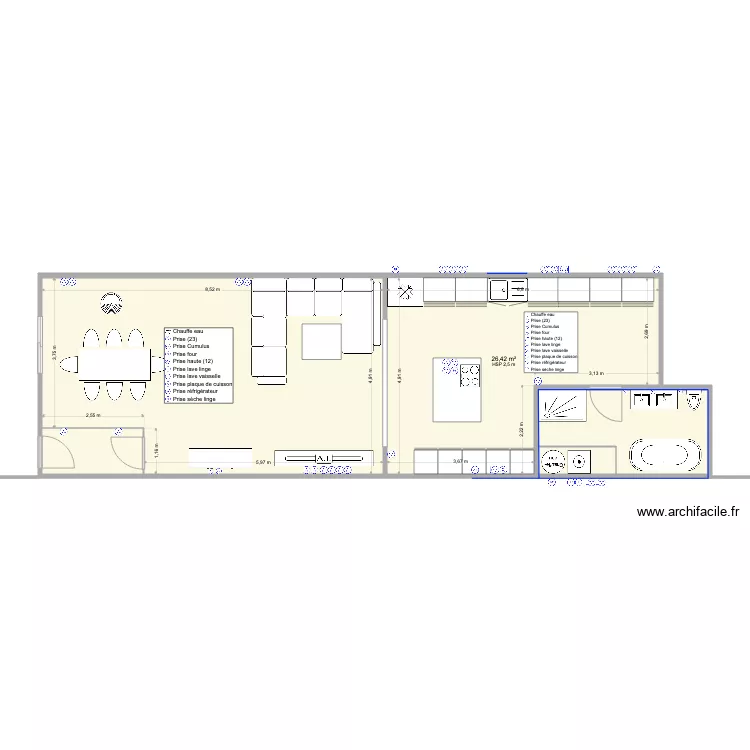 electricit&eacute; maison. Plan de 