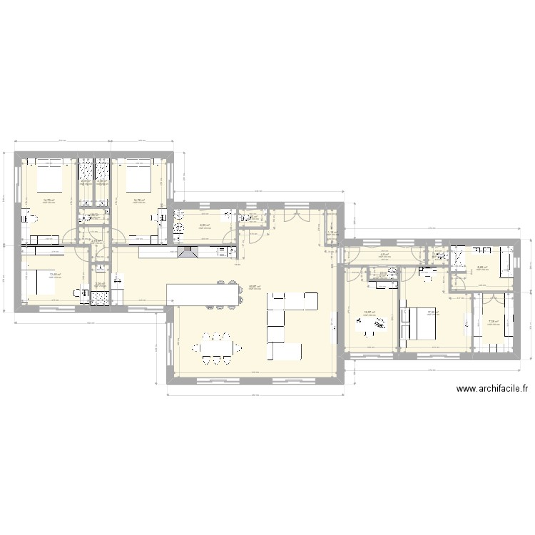 MAISON F5+BUREAU 240. Plan de 0 pièce et 0 m2