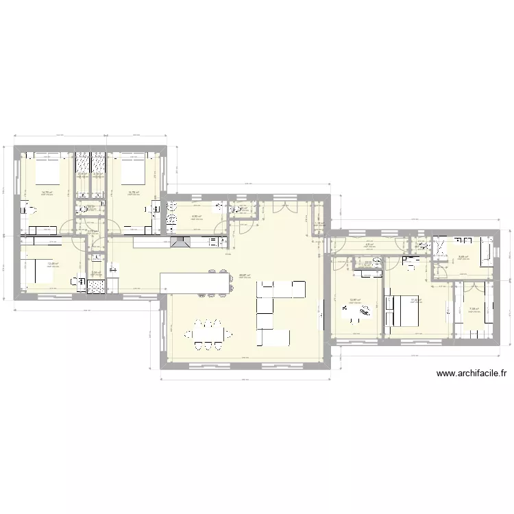 MAISON F5+BUREAU 240. Plan de 