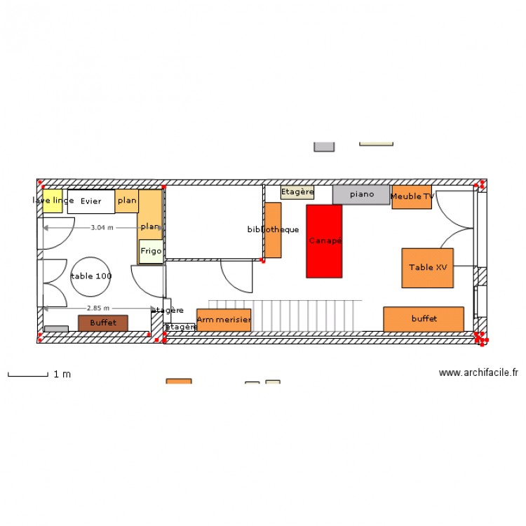 reprise_RDC_250612_salon_modifié_LouisXV. Plan de 0 pièce et 0 m2