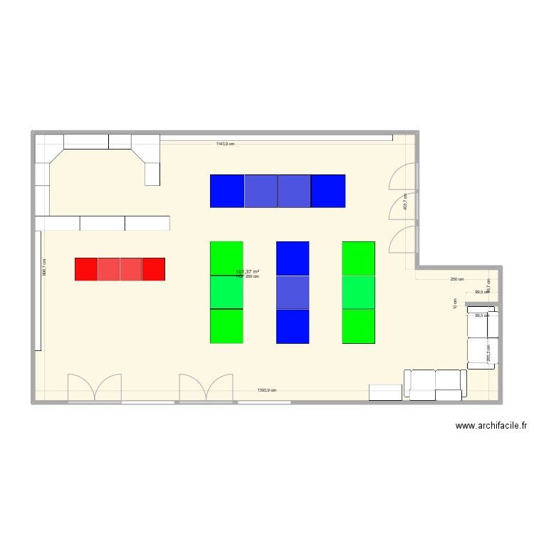 magazin. Plan de 0 pièce et 0 m2