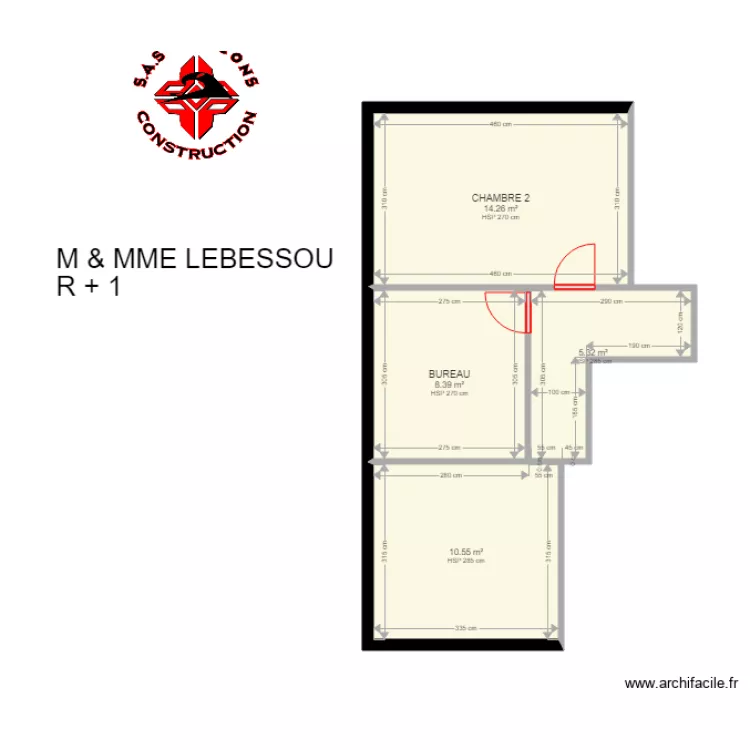 LEBESSOU ETAGE. Plan de 