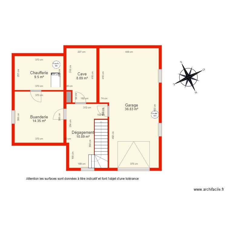 BI 6052 sous sol côté. Plan de 0 pièce et 0 m2