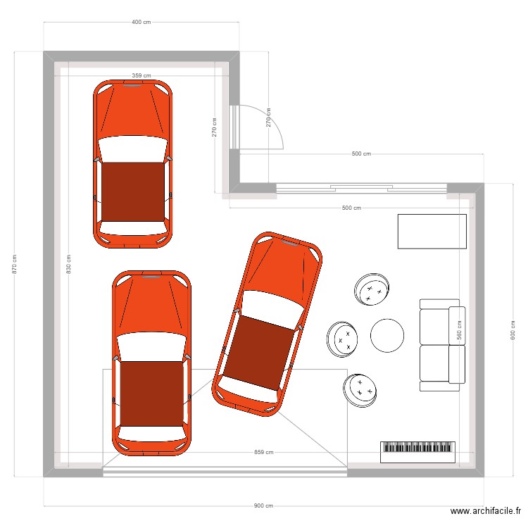 Garage 2 St Palais. Plan de 1 pièce et 58 m2