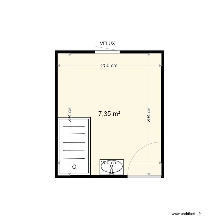 ANQUEZ ALAIN . Plan de 1 pièce et 7 m2