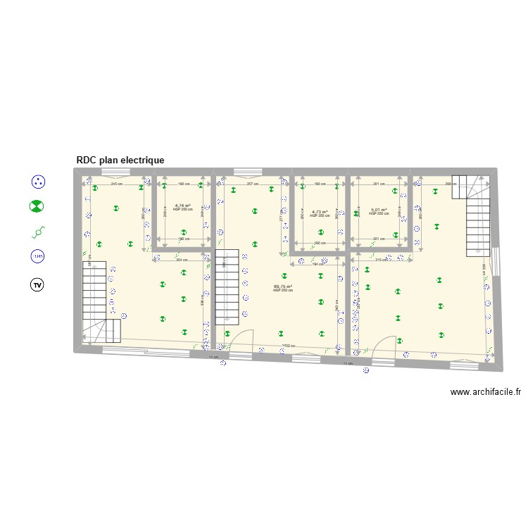 MAGNONI éléctricité 3 appart RDC. Plan de 0 pièce et 0 m2