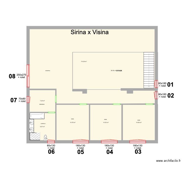 TRESNAJ SPRAT 1 montis. Plan de 0 pièce et 0 m2