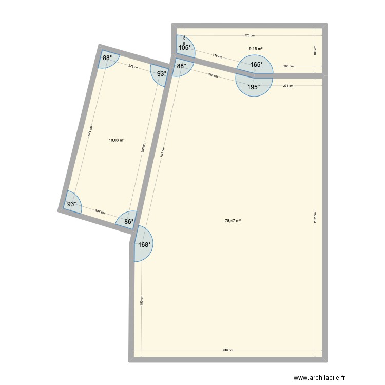 PLAN T4 ROYAL. Plan de 3 pièces et 106 m2