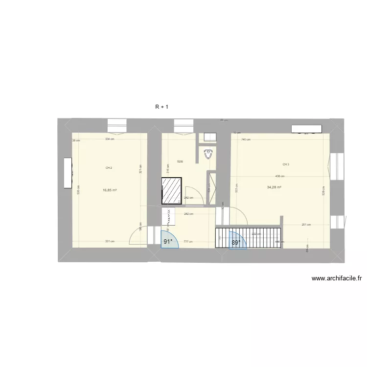 R + 1. Plan de R + 1. Plan de