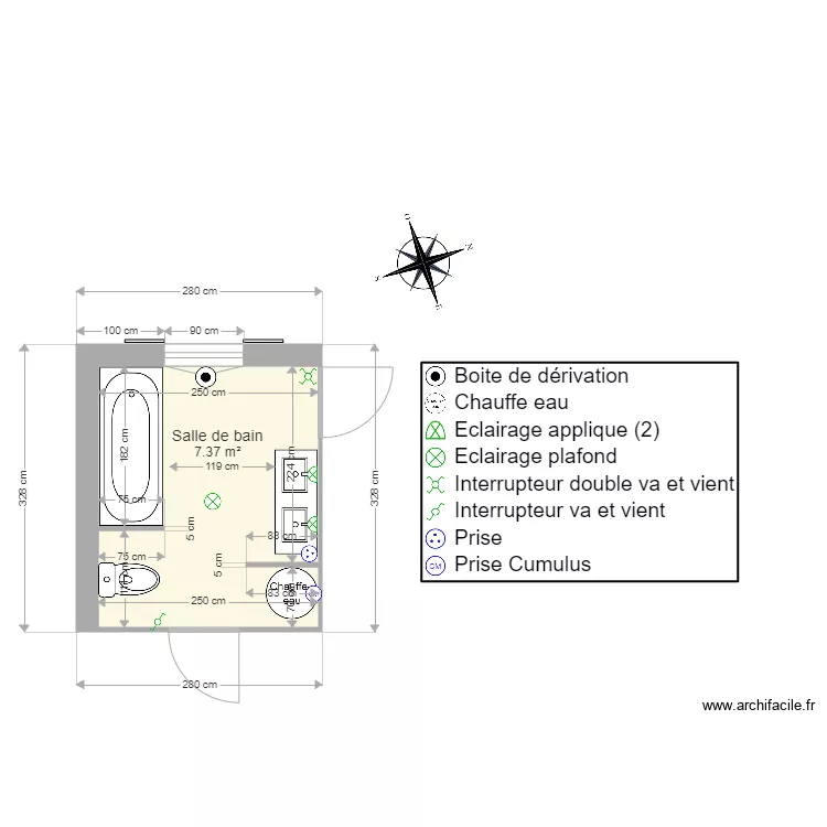 SDB TREGUIER. Plan de 