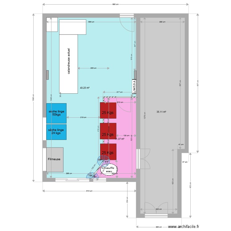 Laverie. Plan de 0 pièce et 0 m2