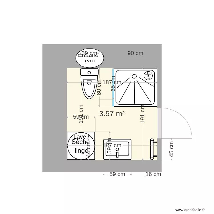 RDC Nord salle deau 2. Plan de 