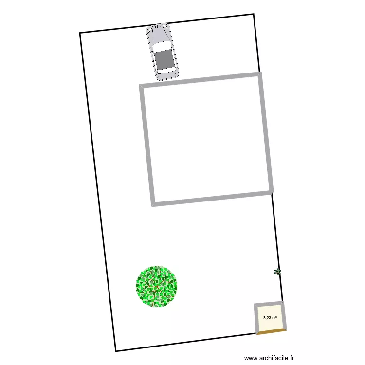 Jardin. Plan de 1 et 3 m² Jardin. Plan de 1 et 3 m²