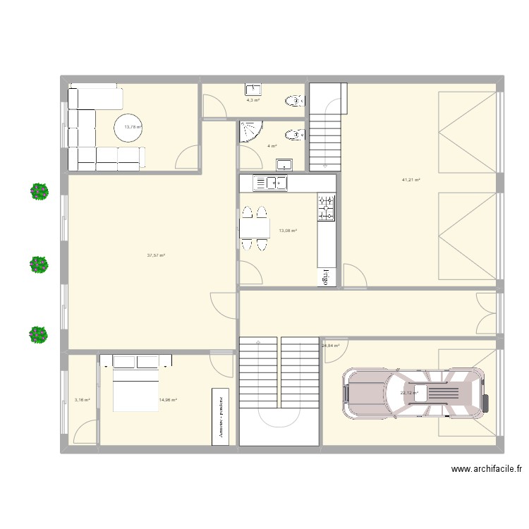 Filaj RdC Vide. Plan de 0 pièce et 0 m2