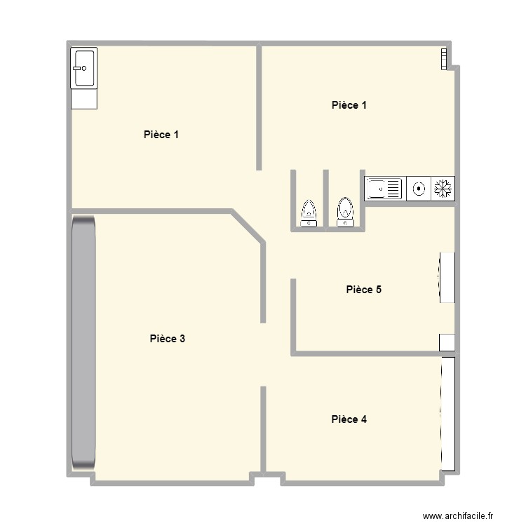 maison né (plan à faire). Plan de 1 pièce et 89 m2