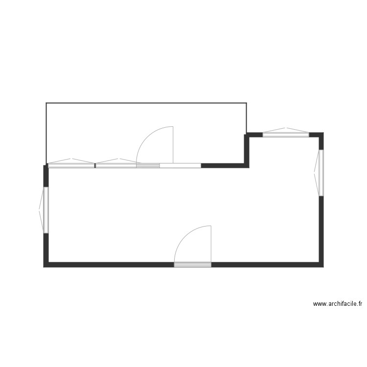 Facade. Plan de 0 pièce et 0 m2