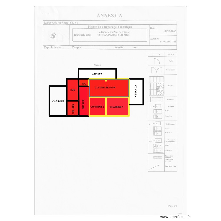 LEFEBVRE. Plan de 9 pièces et 73 m2