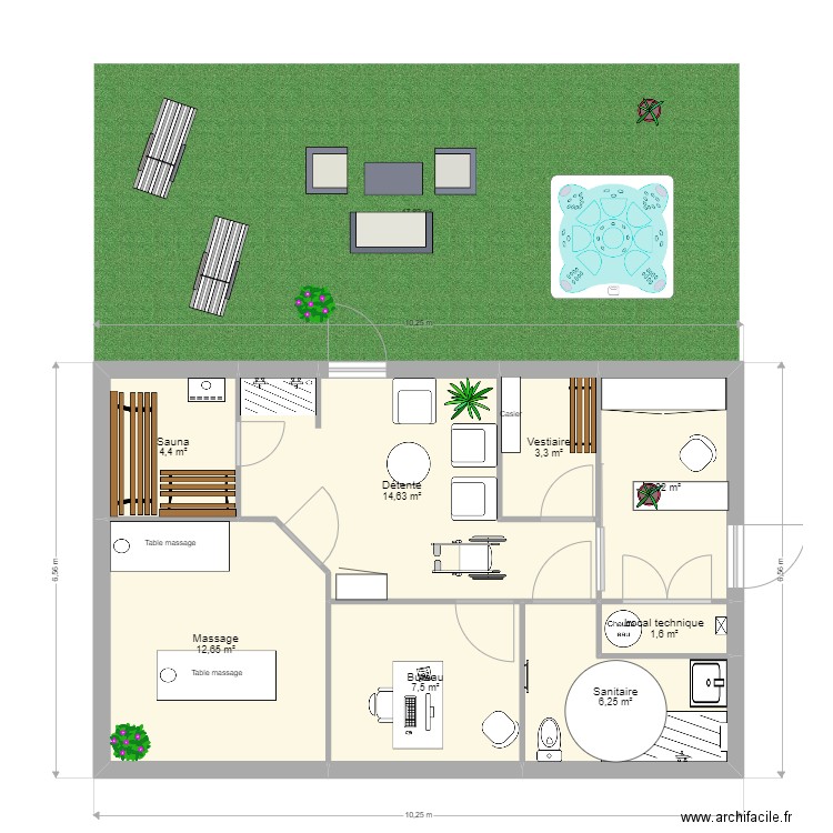 Bien-être. Plan de 0 pièce et 0 m2