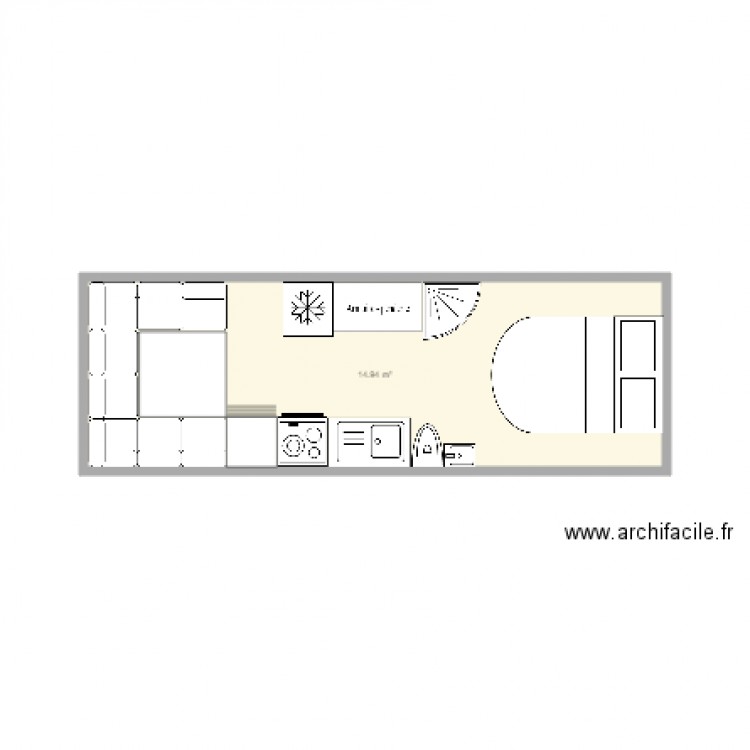 caravane. Plan de 0 pièce et 0 m2
