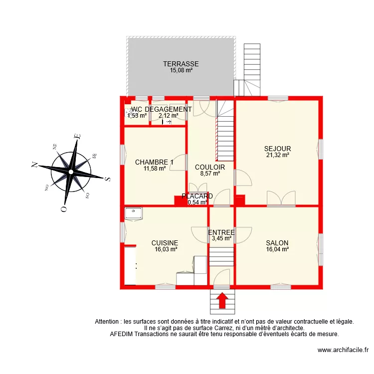 BI 6885 RDC. Plan de 