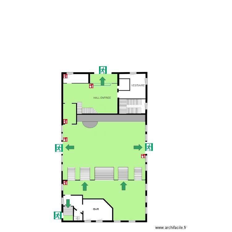 PLAN EVAC SDF SORTIE EST. Plan de 0 pièce et 0 m2