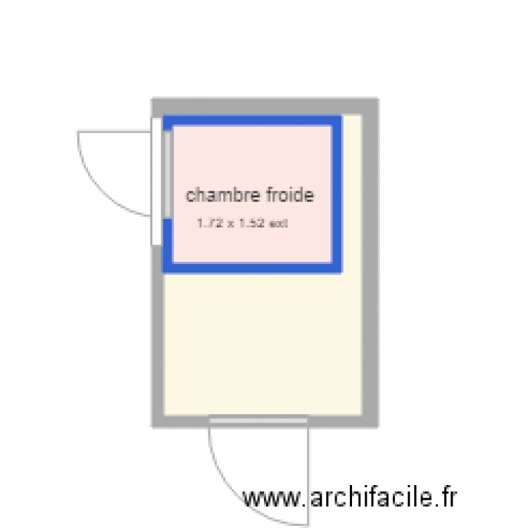 chambre froide. Plan de 0 pièce et 0 m2