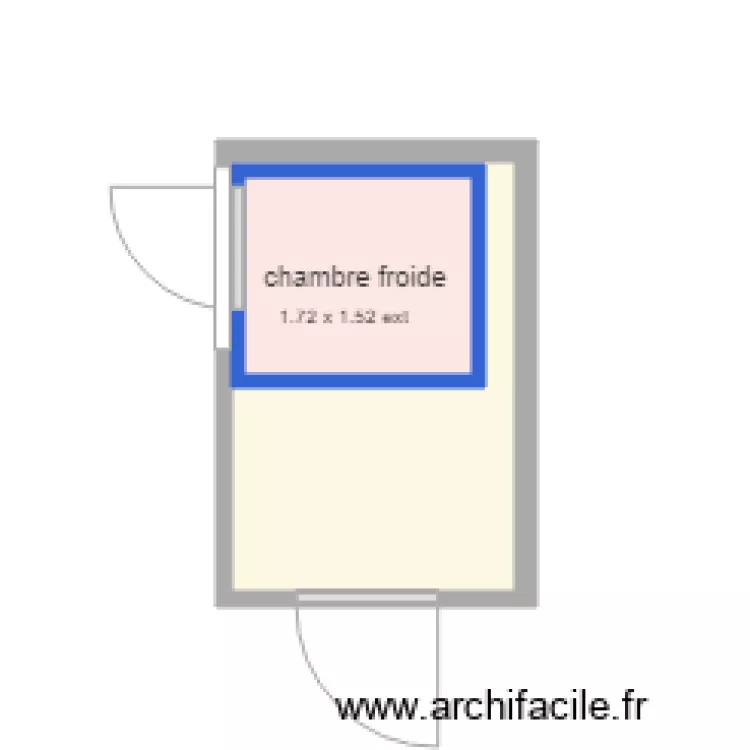 chambre froide. Plan de chambre froide. Plan de