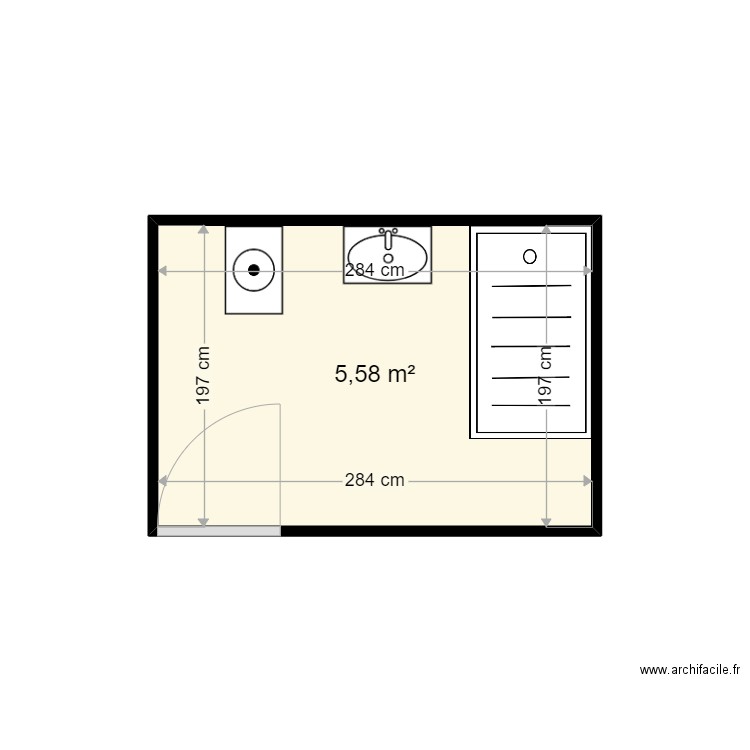 THIRION GERARD . Plan de 1 pièce et 6 m2