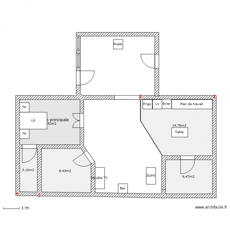 maison. Plan de 0 pièce et 0 m2