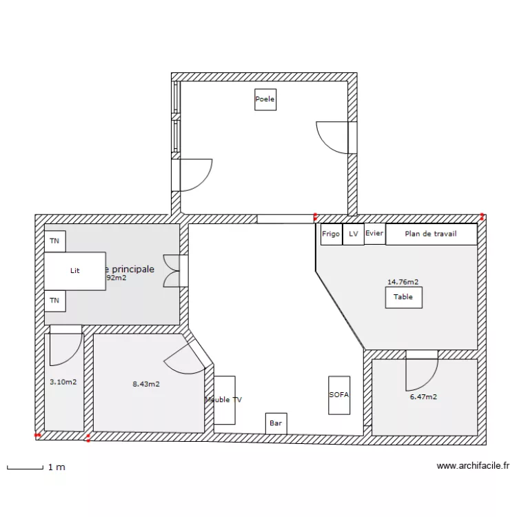 maison. Plan de 