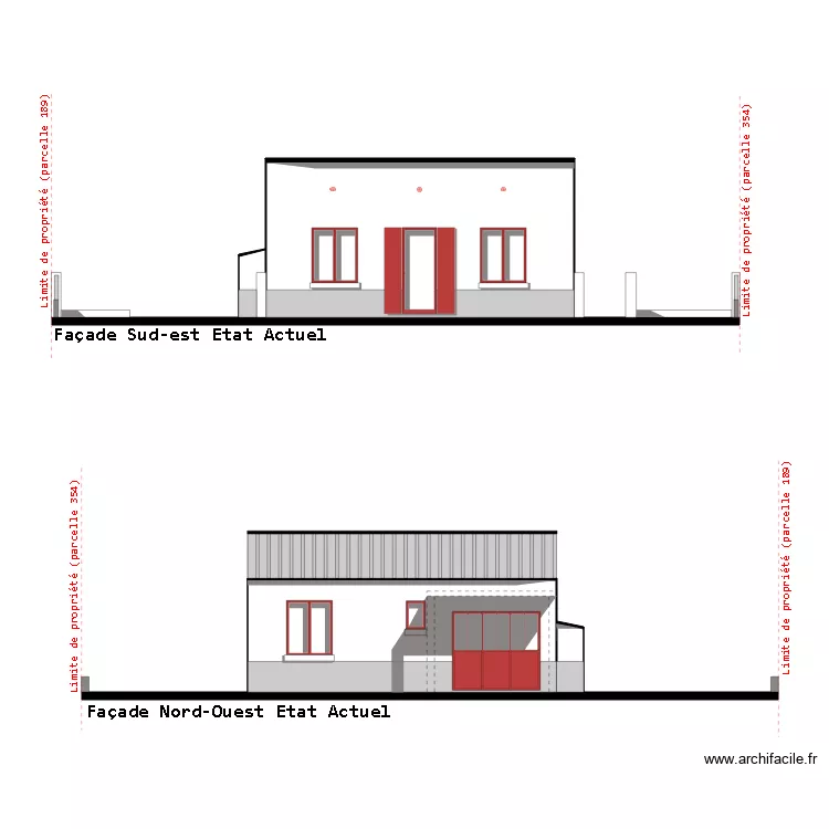 FACADES PASTORELLO EXISTANT pc. Plan de FACADES PASTORELLO EXISTANT pc. Plan de