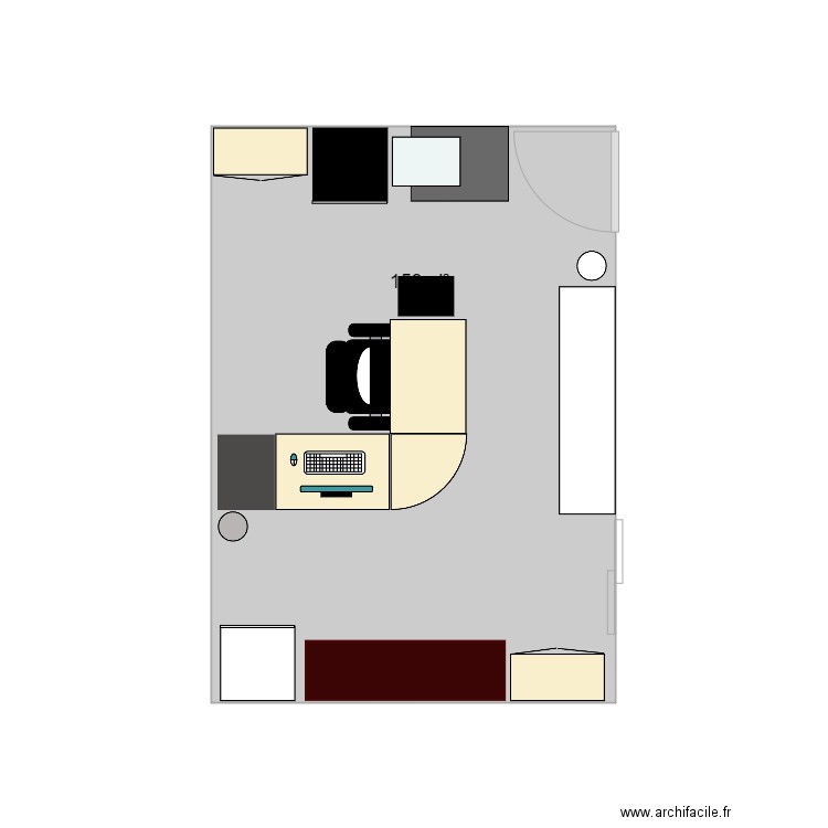 Bureau 1C. Plan de 0 pièce et 0 m2