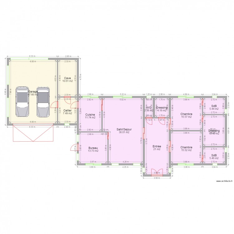 maison. Plan de 0 pièce et 0 m2