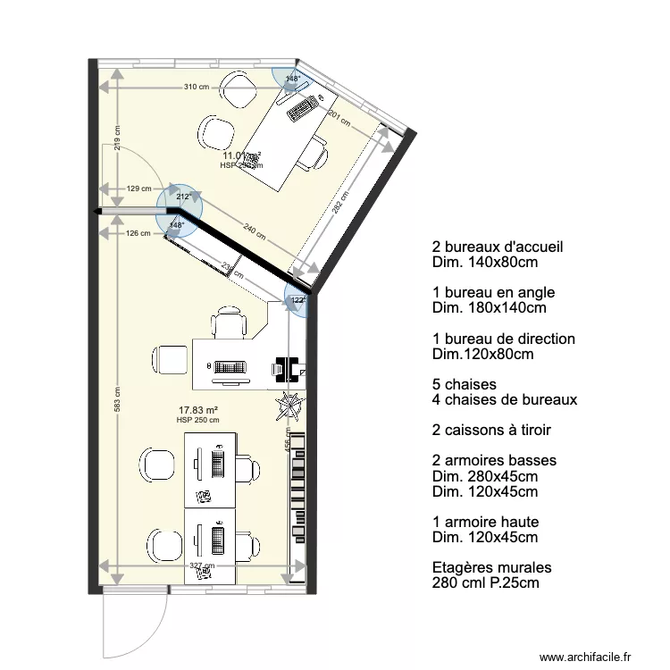 CAMELIAS BUREAUX 2. Plan de 
