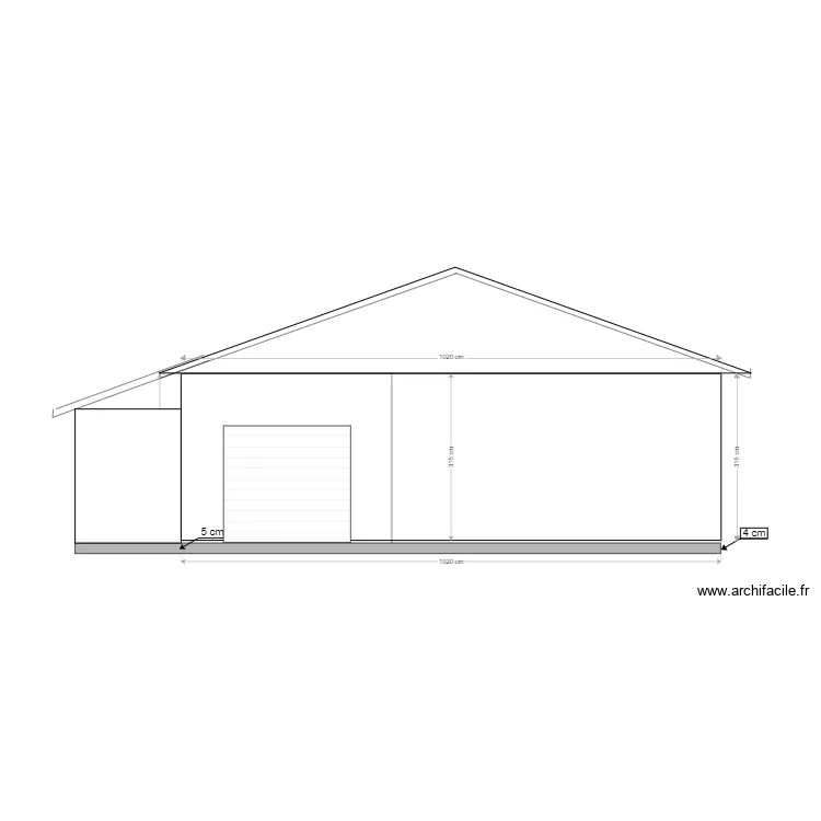    fa&ccedil;ade NORD. Plan de 