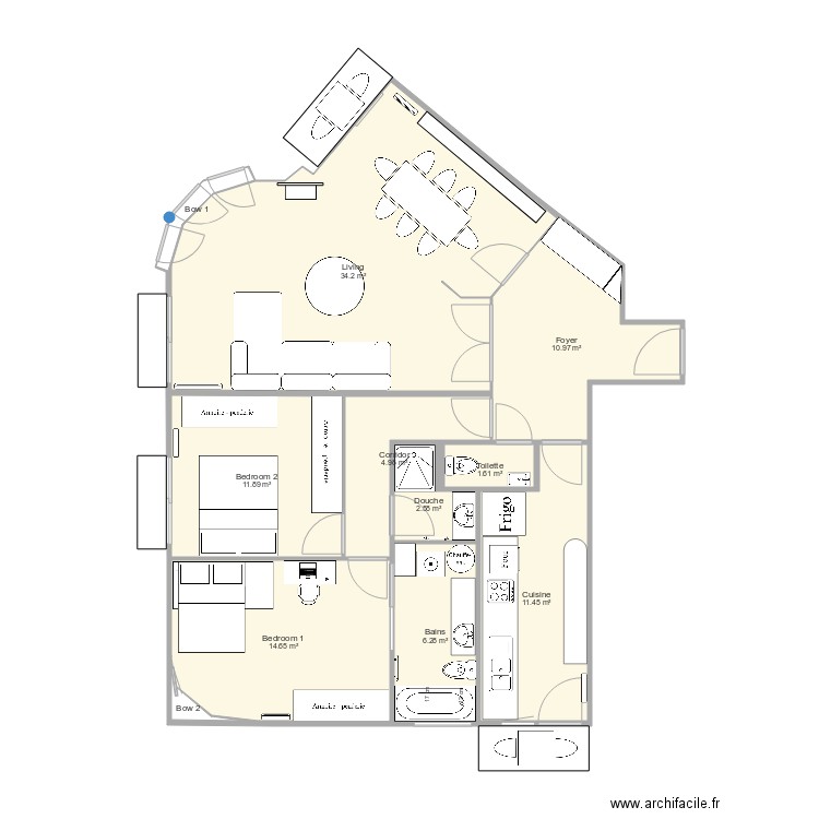 23 Verlaine 2 BR. Plan de 0 pièce et 0 m2