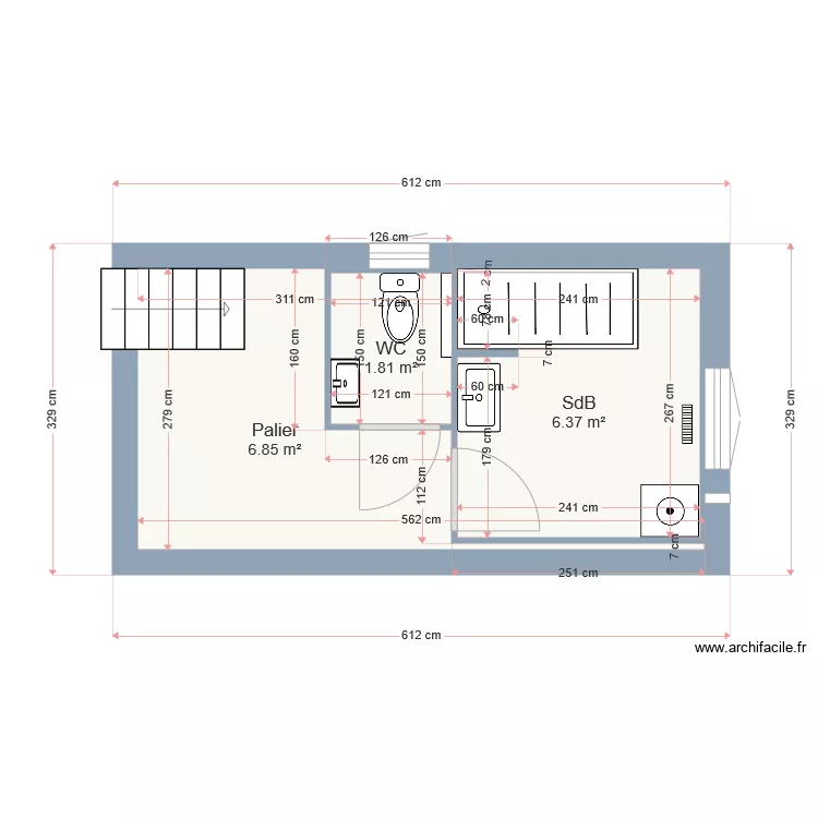 SdB Nad&egrave;ge BUGAREL V1. Plan de 