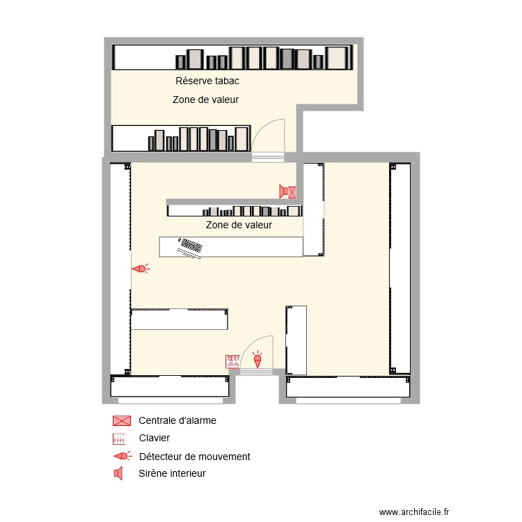 TABAC regny alarme. Plan de 0 pièce et 0 m2