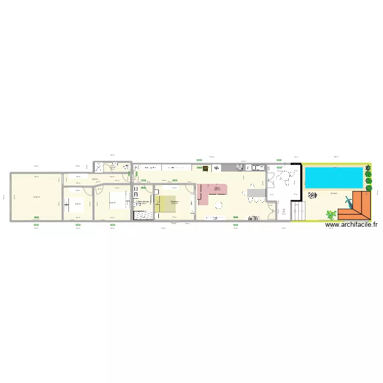 Maison Vietnam. Plan de 
