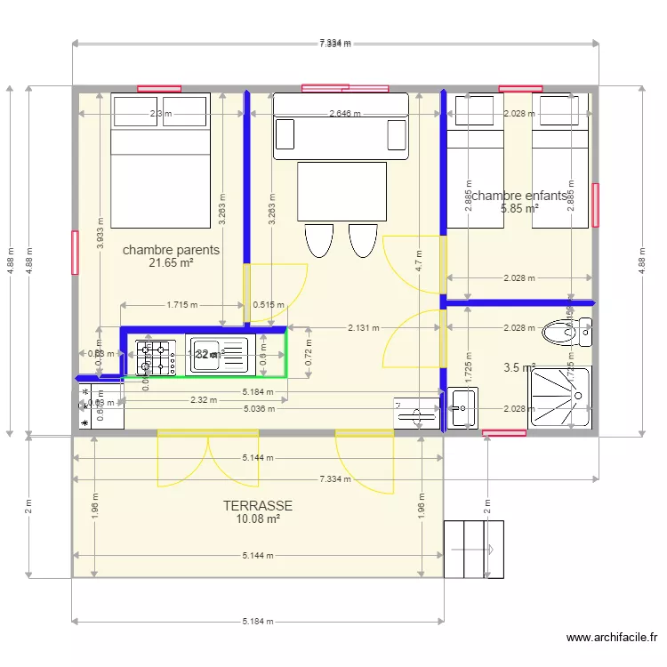 mobil home plan DE MASSE. Plan de mobil home plan DE MASSE. Plan de