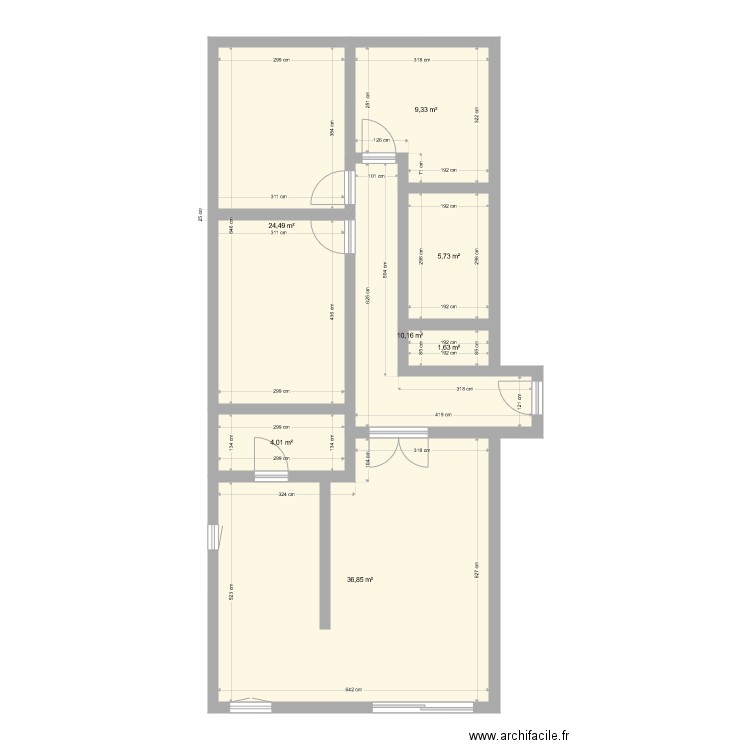 Appart Croix bonneau. Plan de 7 pièces et 92 m2