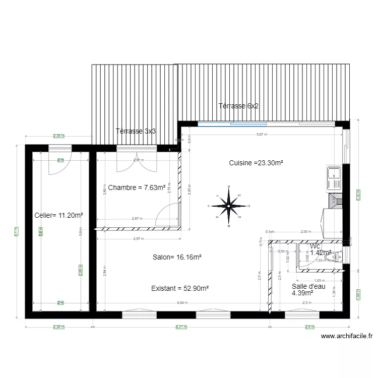 Existant                  bon     Richard chalet 32. Plan de 
