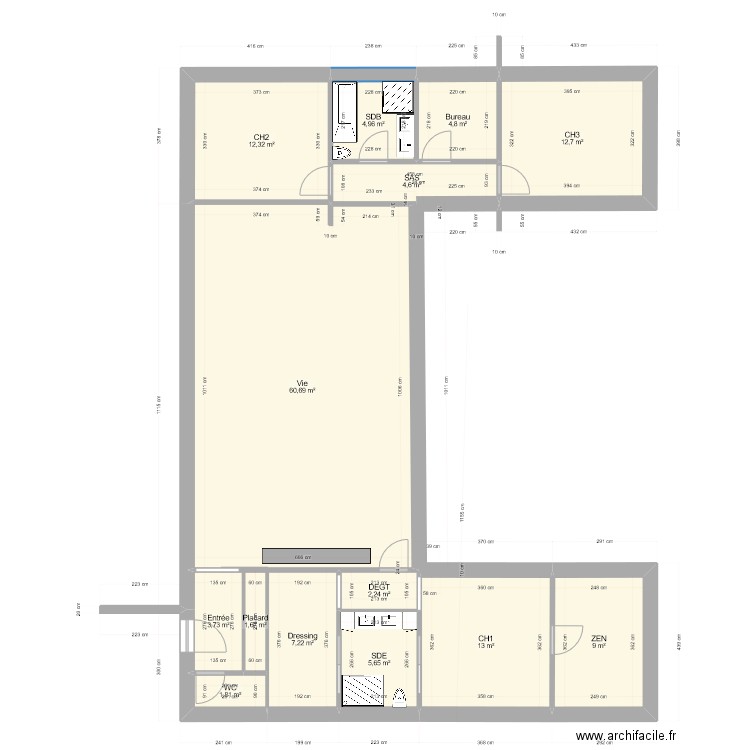 Socoreve 1052023 V2 avec Bureau. Plan de 0 pièce et 0 m2