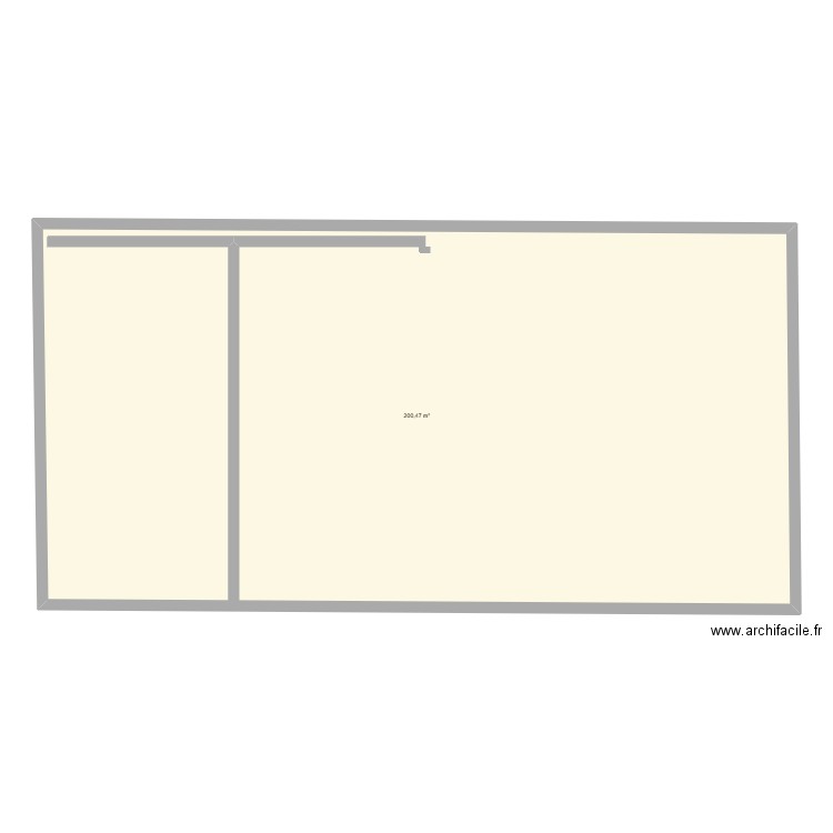 ATT. Plan de 1 pièce et 200 m2