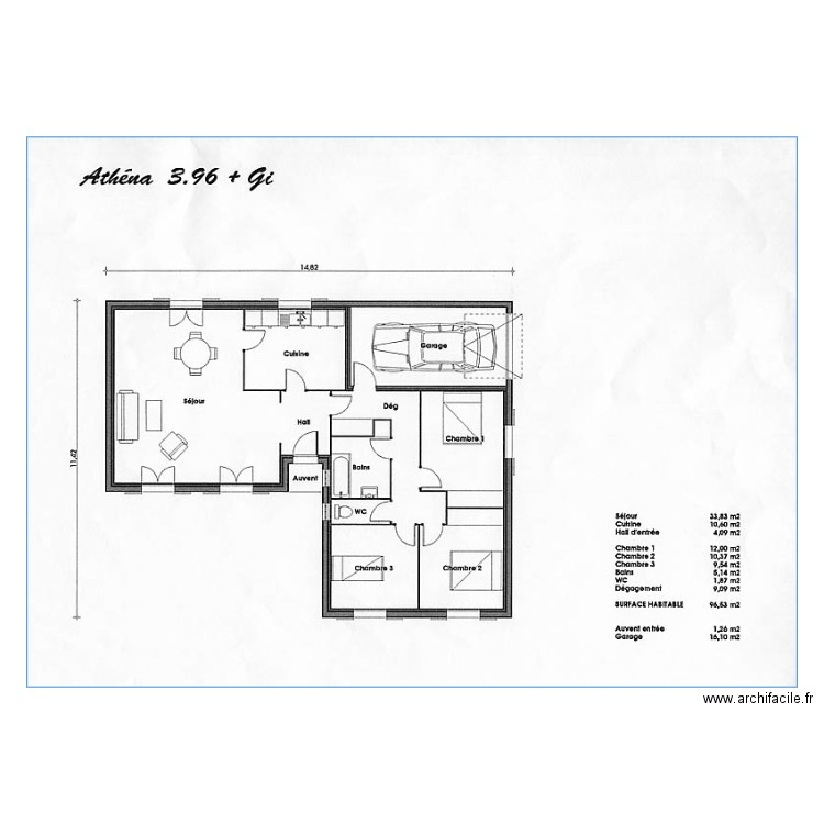 ATHENA 3.96 + GE. Plan de 0 pièce et 0 m2